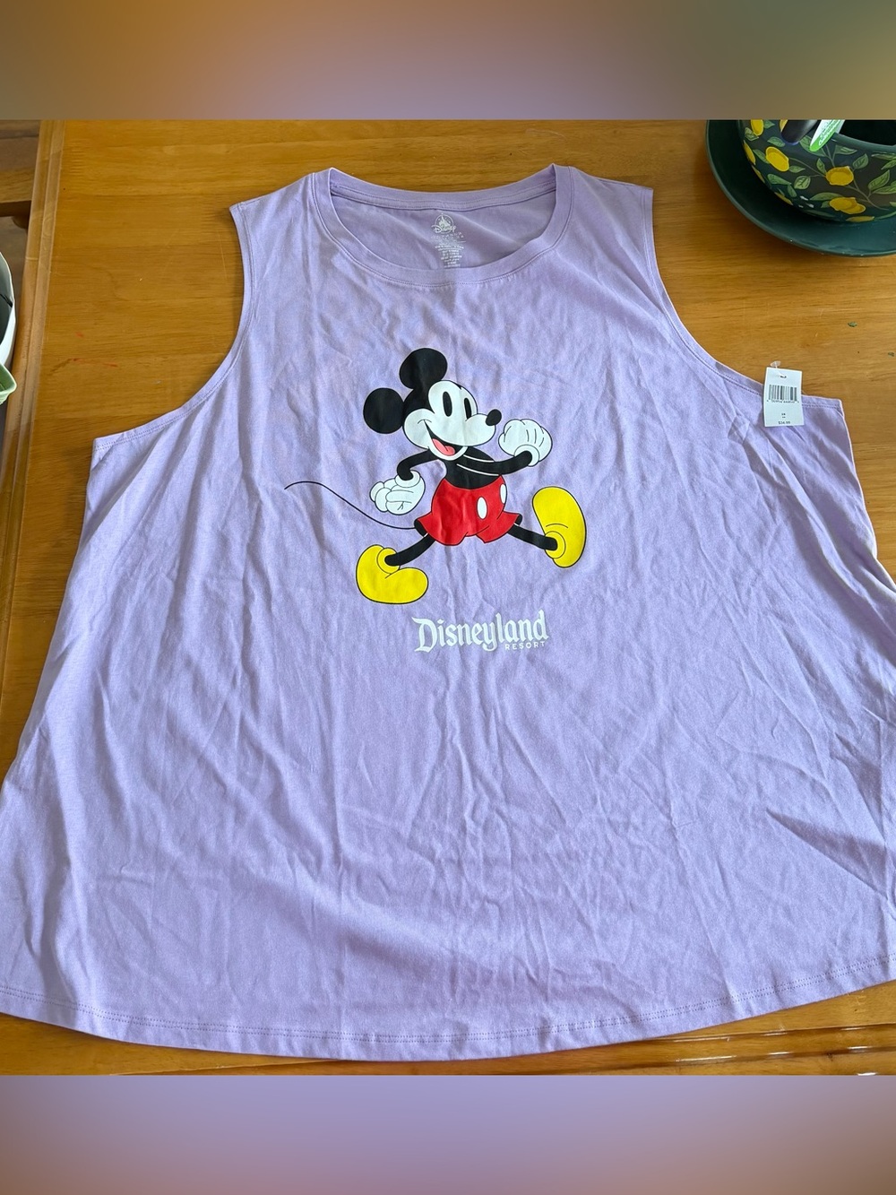 Disneyland Lavender Mickey Mouse Tank Top NWT Size 2x